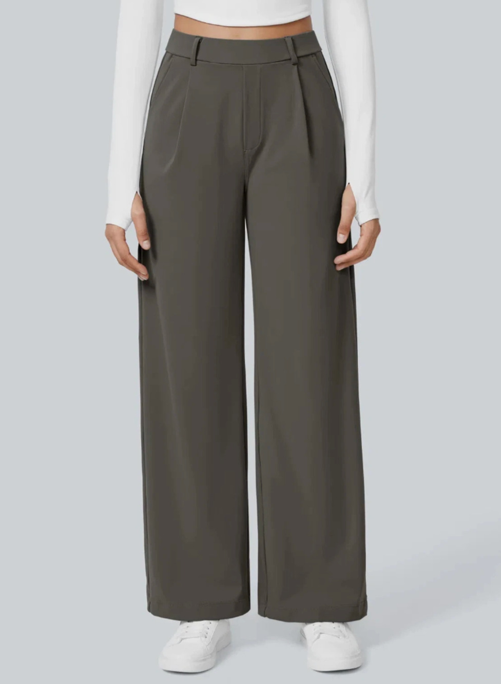 Halara Womens Flex DayStretch High Waisted Pocket Straight Leg Work Pants M Reg